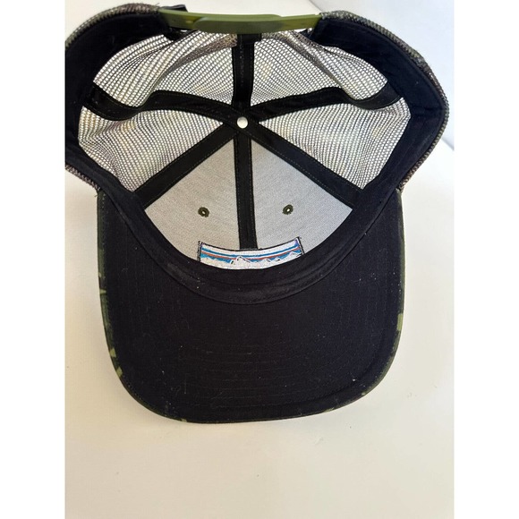 Patagonia Camo Snapback Mesh Camouflage Trucker Hat Logo Cap Green - Picture 8 of 8